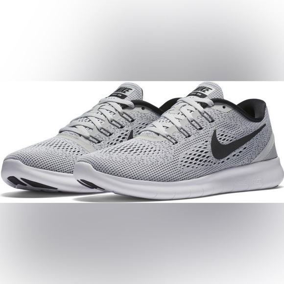Nike Shoes - Nike Free Run White/Black-Pure Platinum